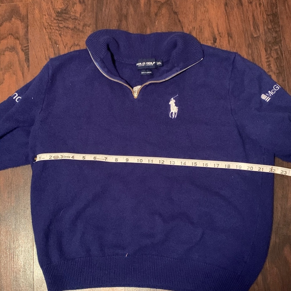 Polo 100% cashmere half zip hoodie